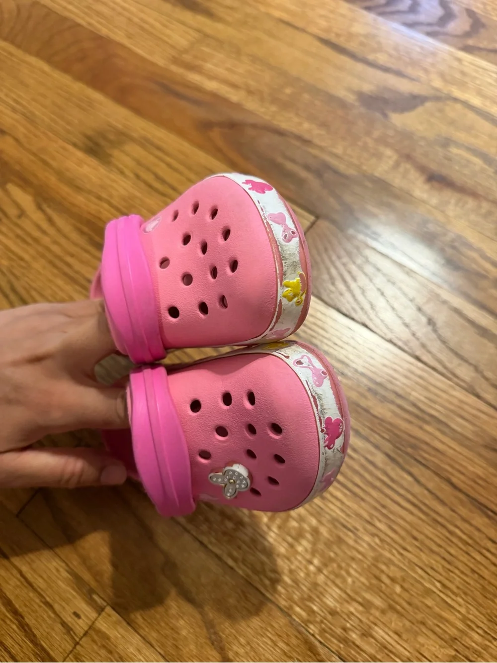 CROCS Pink Kids Clogs with Bunny Charm
